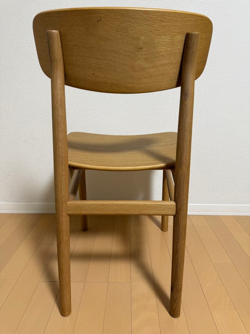無印良品　ラウンドチェア・オーク材①