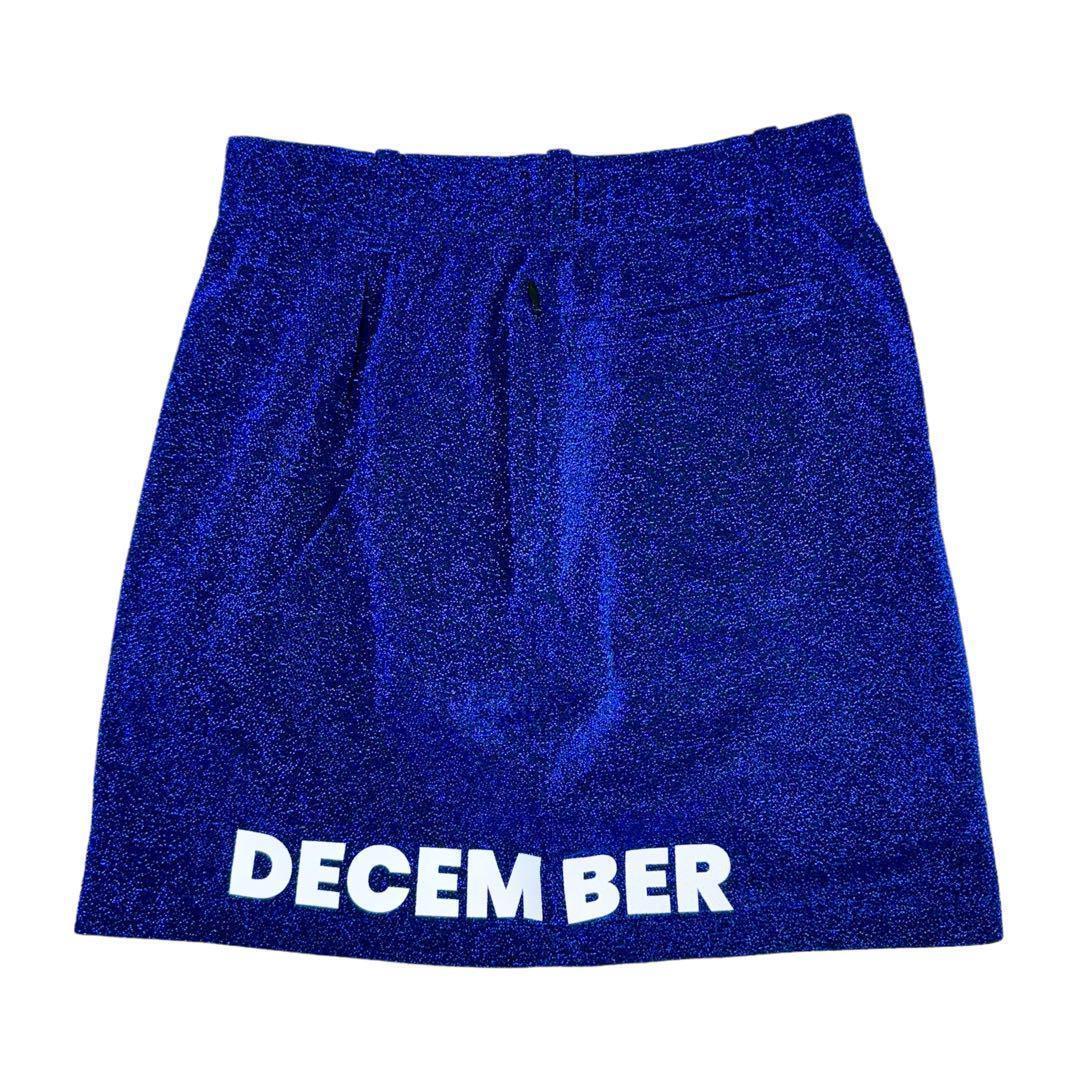 サイズF≒62〜80cm★DECEMBERMAY★ロゴ入りミニスカート B866