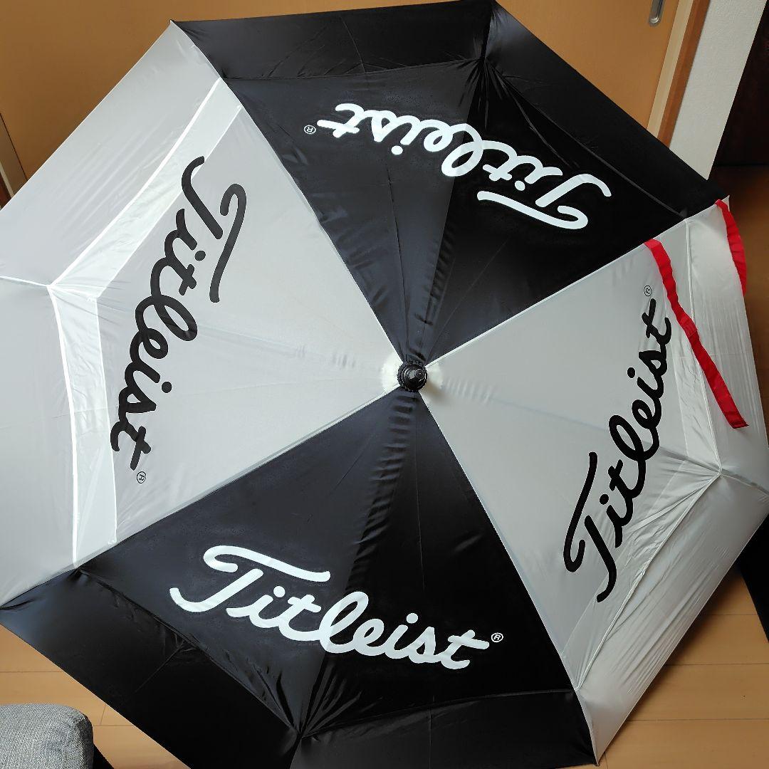新品未使用　Titleist ゴルフ傘 黒/白　傘幅１５０ｃｍ