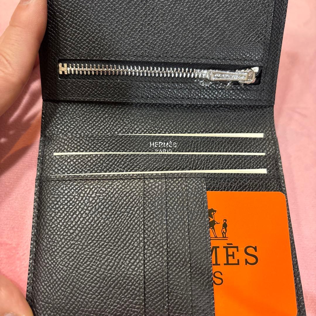 HERMESノベルティ折りたたみ黒財布新品未使用