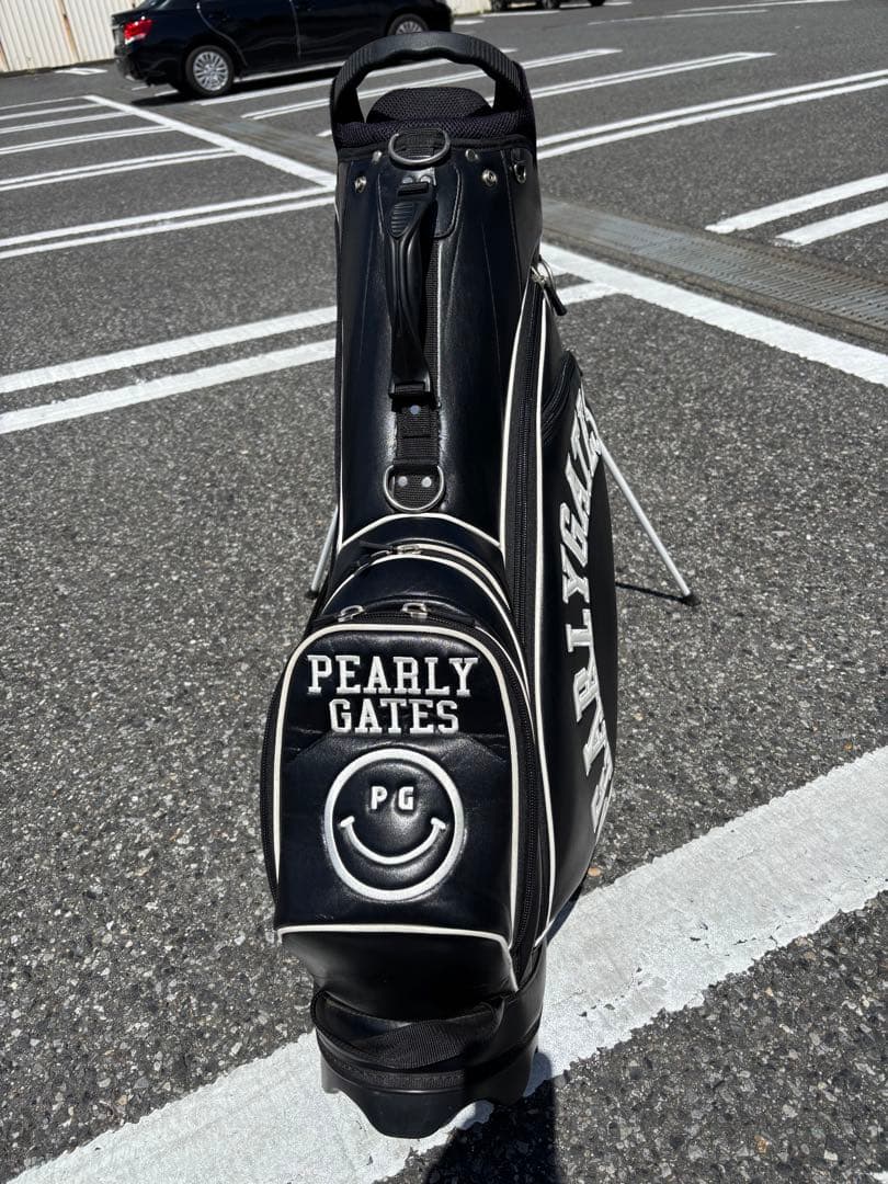 PEARLY GATES キャディバッグ　スタンド式　トラベルカバー付き
