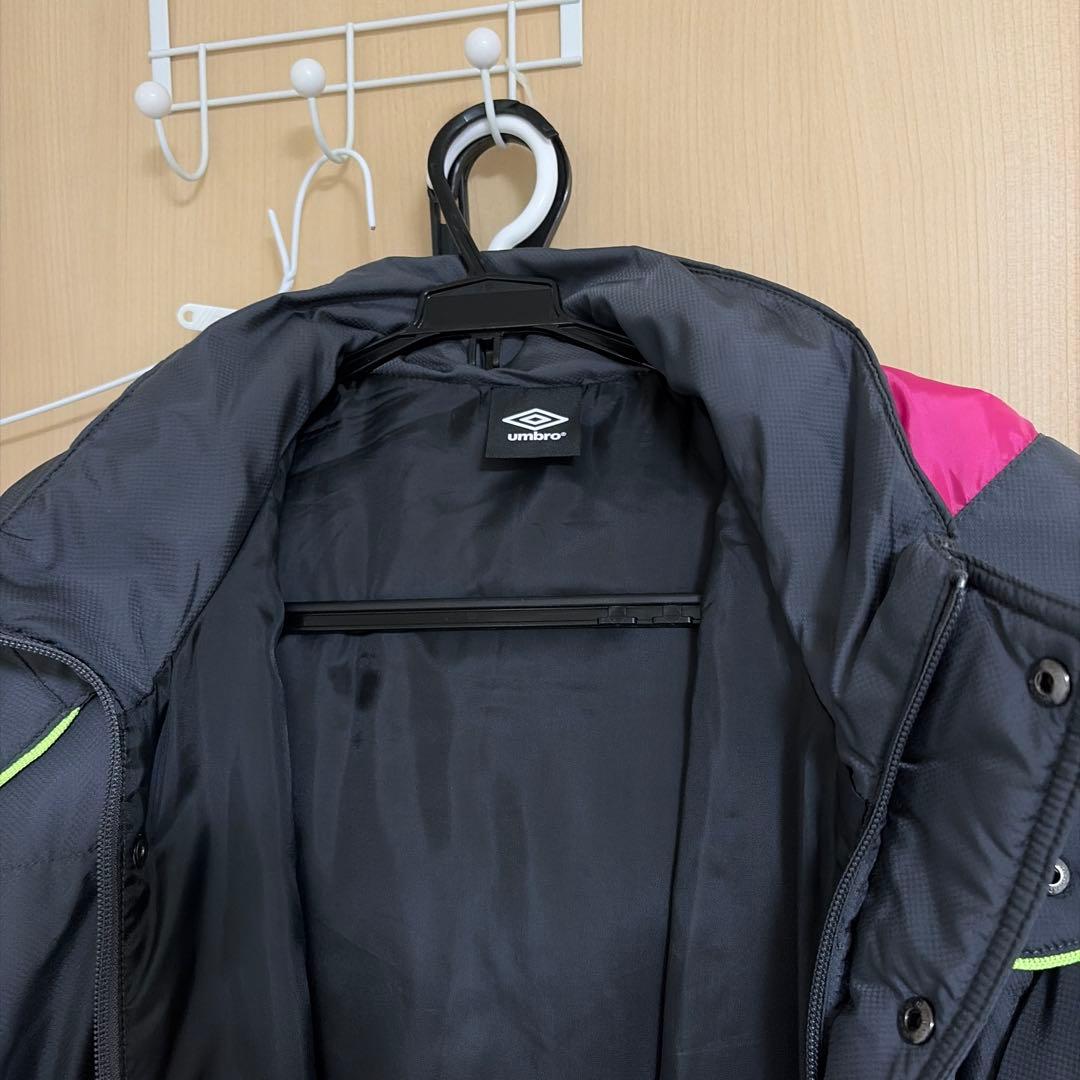 \"【UMBRO】グレー 取り外し可能フード付き ベンチコート　大きめL