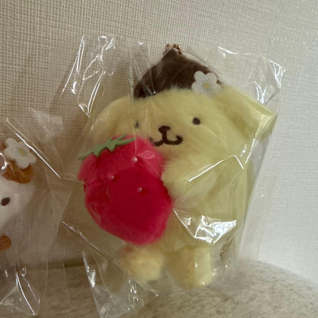 ポムポムプリン むにゅぐるみ いちごフレンズ マスコット ぬいぐるみ3種類セット