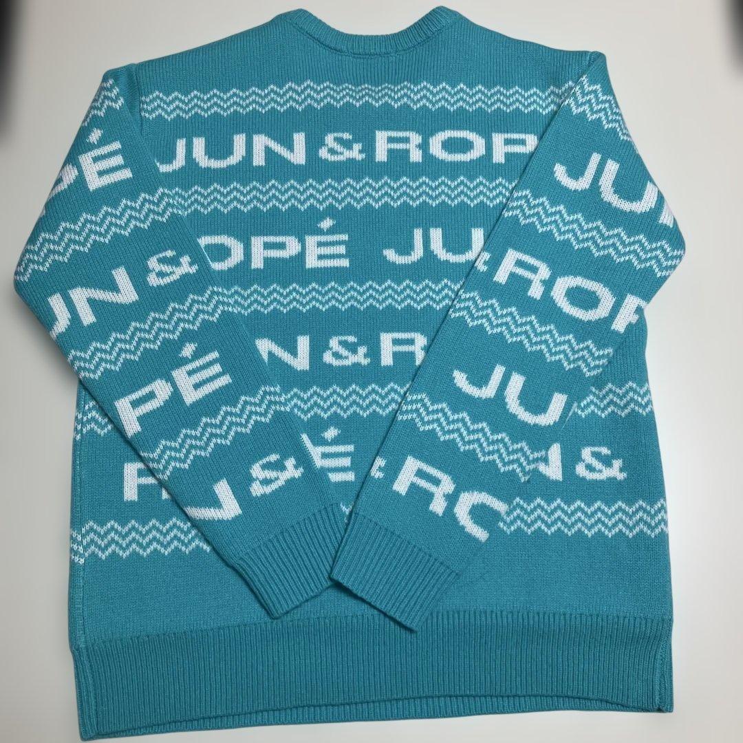 『値下げ』JUN&ROPE ターコイズ セーター Mサイズ