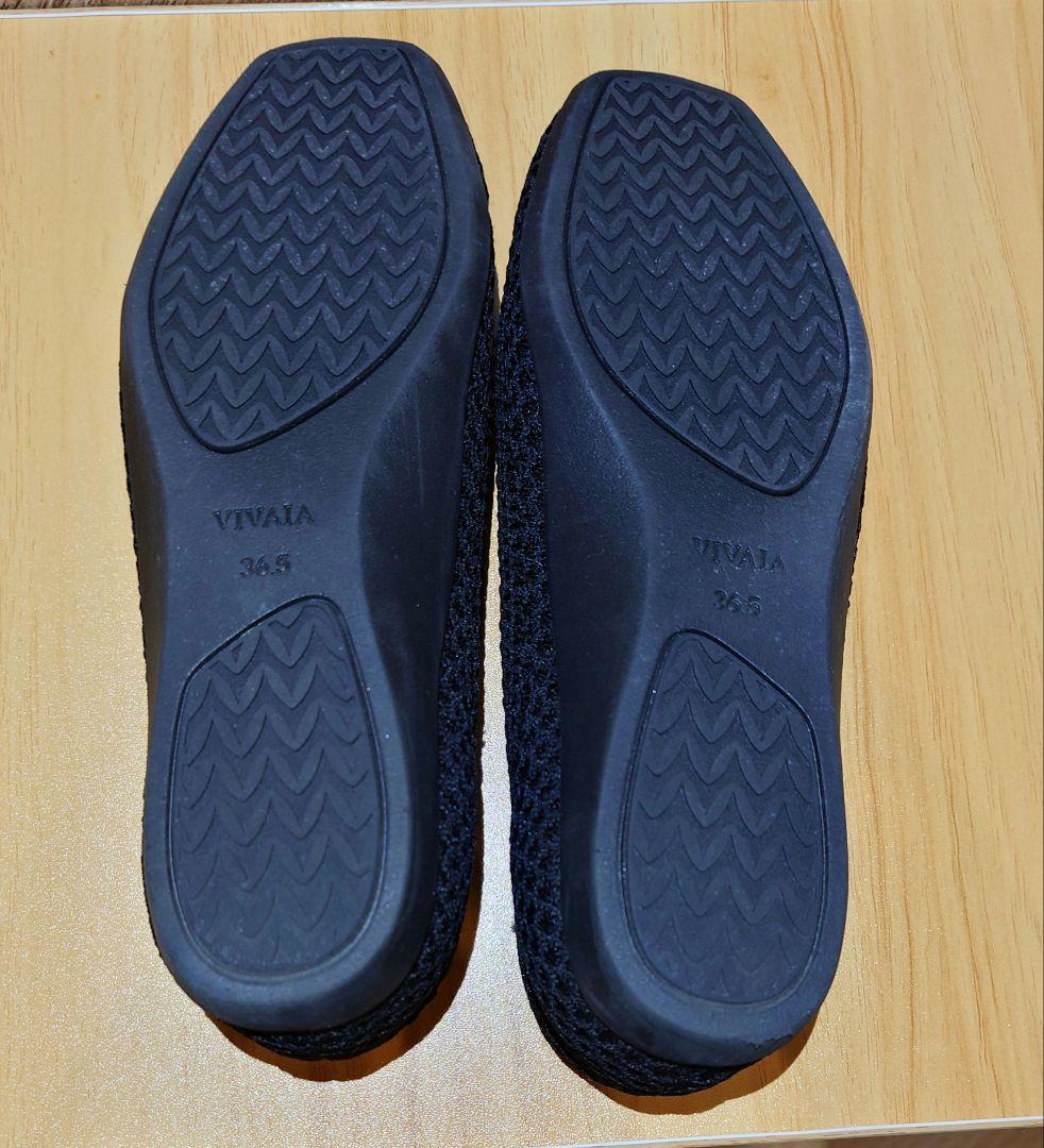 値下★試着のみ★VIVIA 超軽量 メッシュ フラットシューズ 36.5 黒