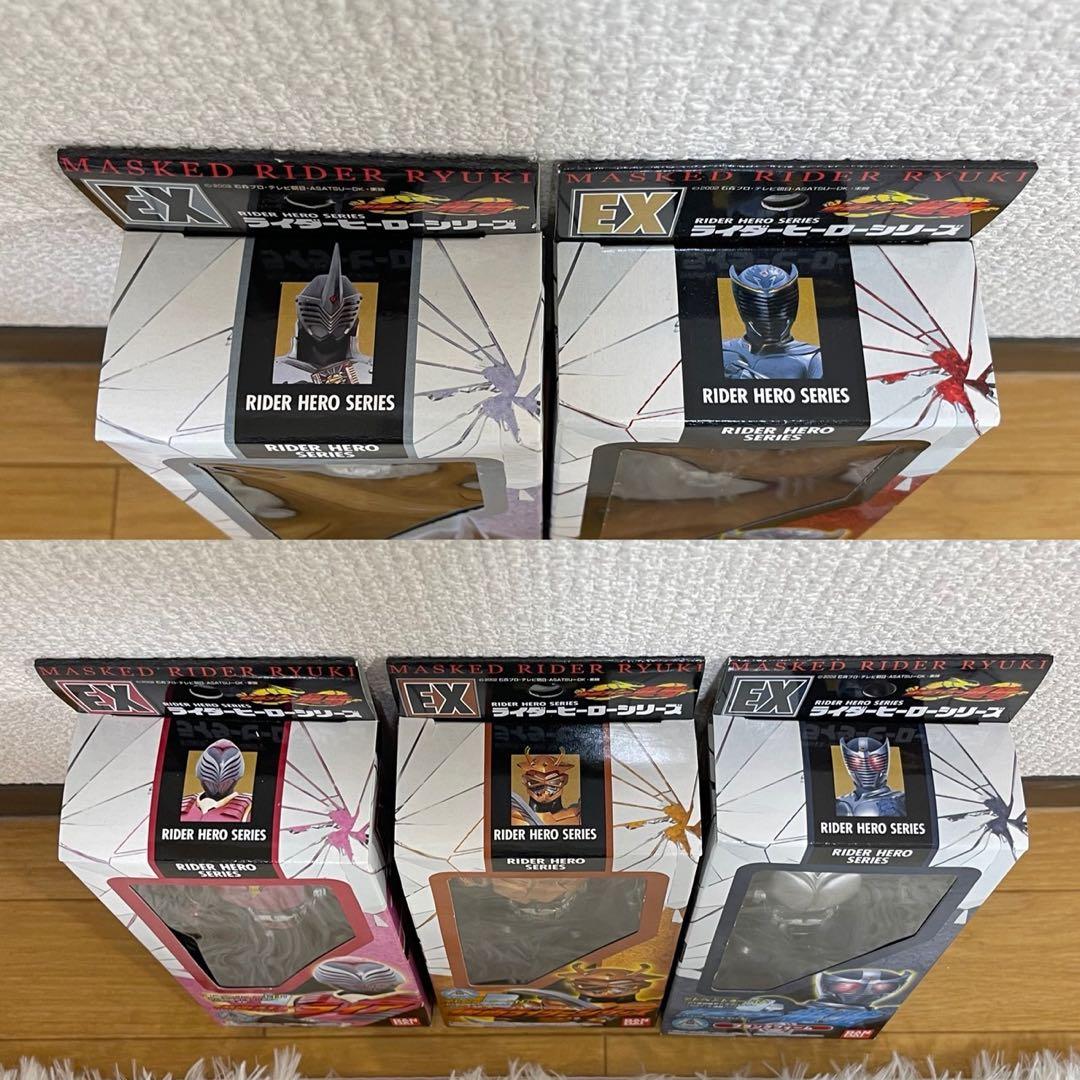 【未開封】仮面ライダー龍騎 RHS EX ソフビ 5体セット アドベントカード付