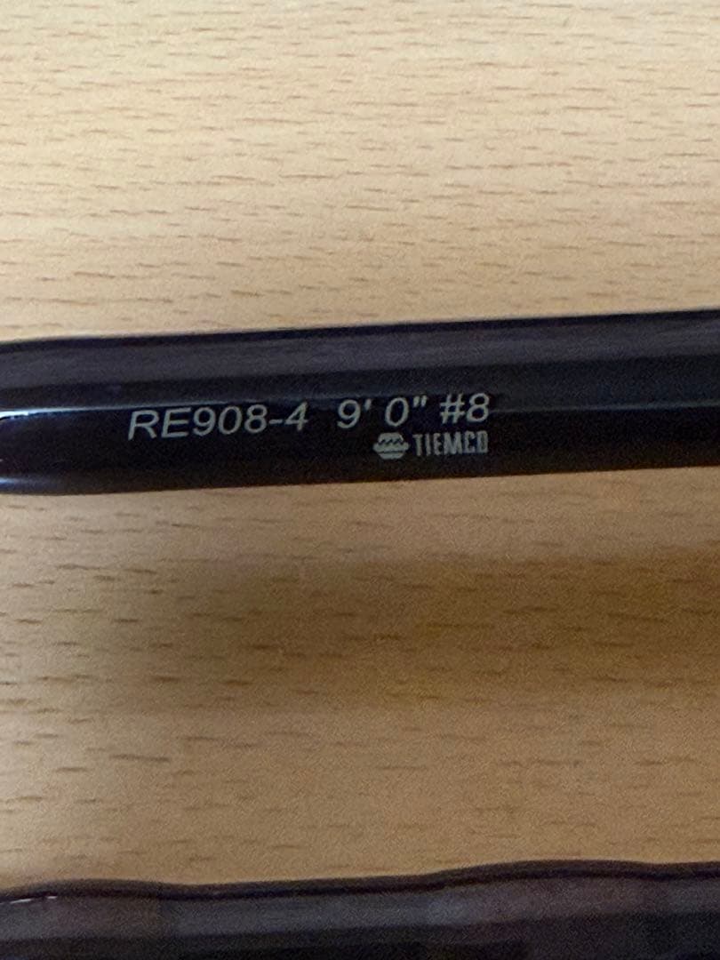 TIEMCO フライロッド RE908-4 9'0\" #8