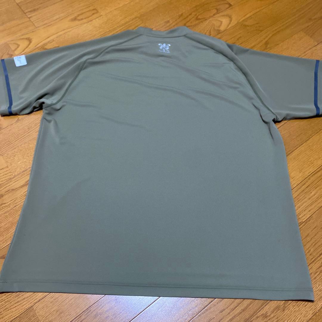 大きいサイズ SY32 メンズ ストレッチ モックネック 半袖シャツ 4L