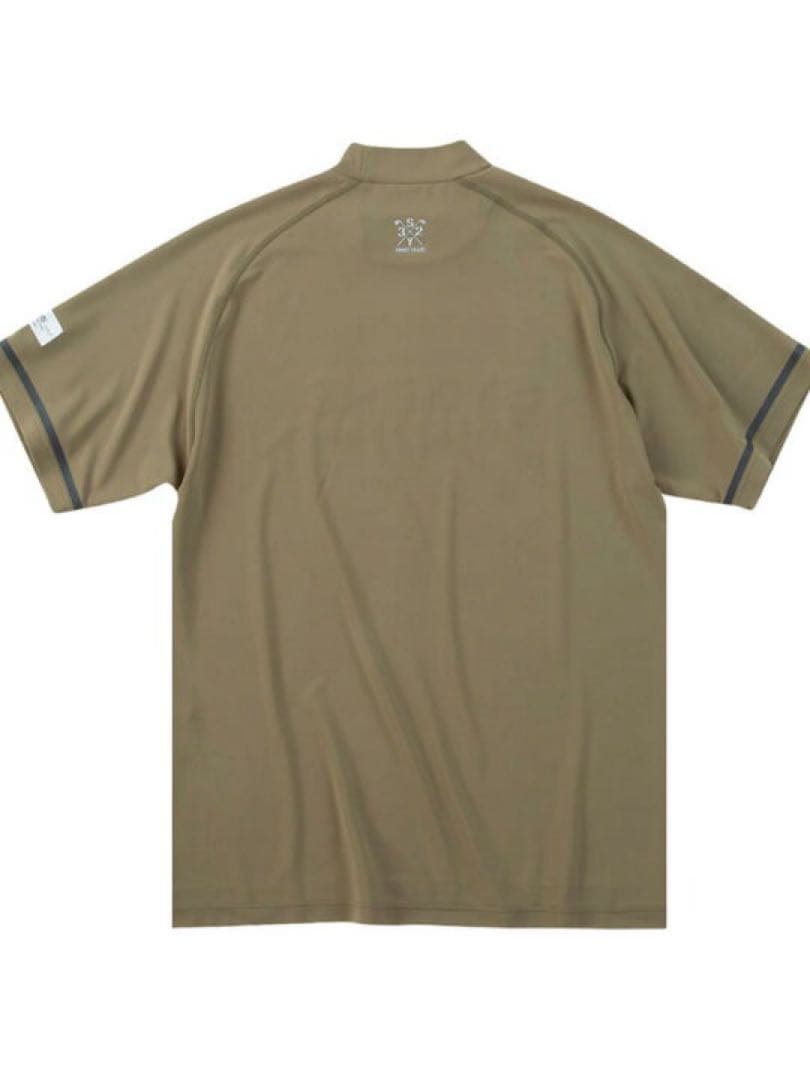 大きいサイズ SY32 メンズ ストレッチ モックネック 半袖シャツ 4L