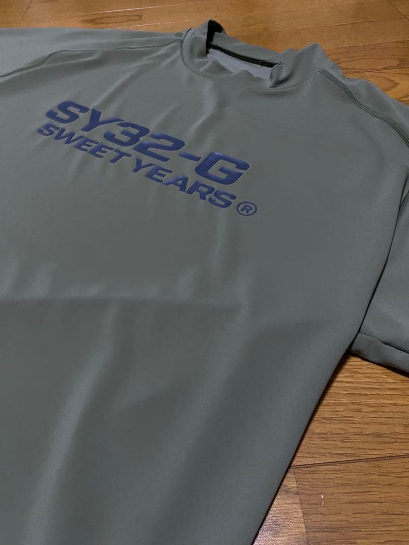 大きいサイズ SY32 メンズ ストレッチ モックネック 半袖シャツ 4L