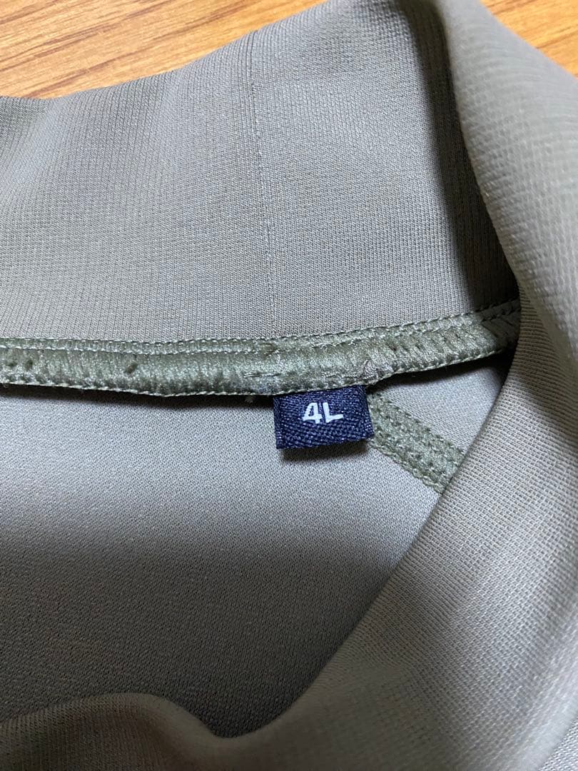 大きいサイズ SY32 メンズ ストレッチ モックネック 半袖シャツ 4L