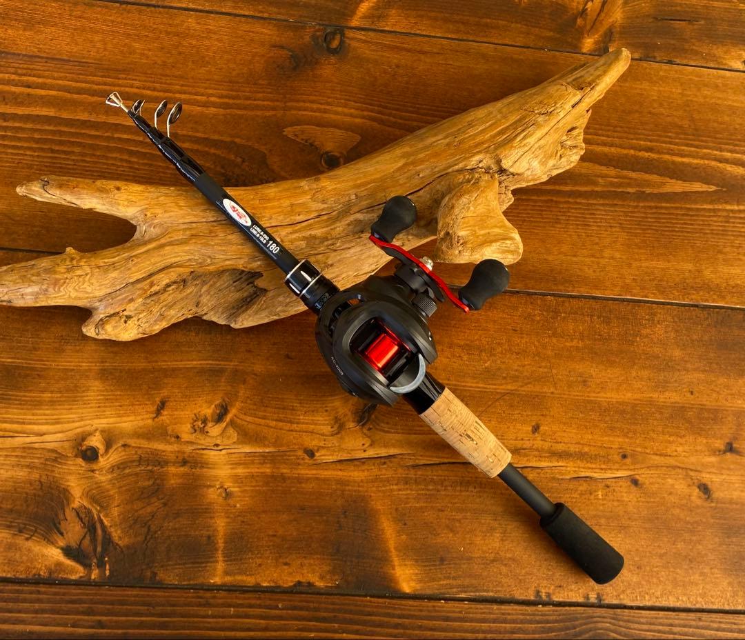 新品未使用　バス釣りセット　6ft ベイトリール　ランディングネット　軽量
