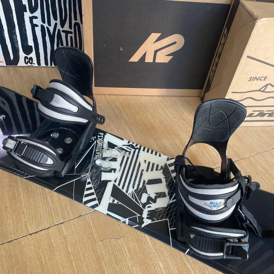ZUMA×SALOMON　キッズスノーボードセット　バインディング付4点セット