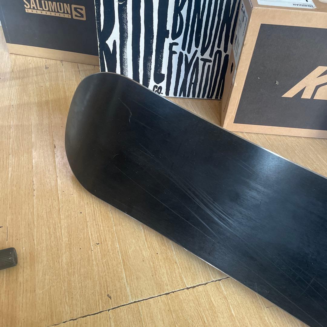 ZUMA×SALOMON　キッズスノーボードセット　バインディング付4点セット