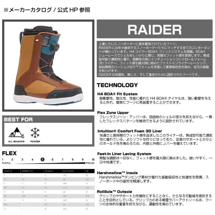 スノーボード ブーツ【K2 RAIDER】25cm