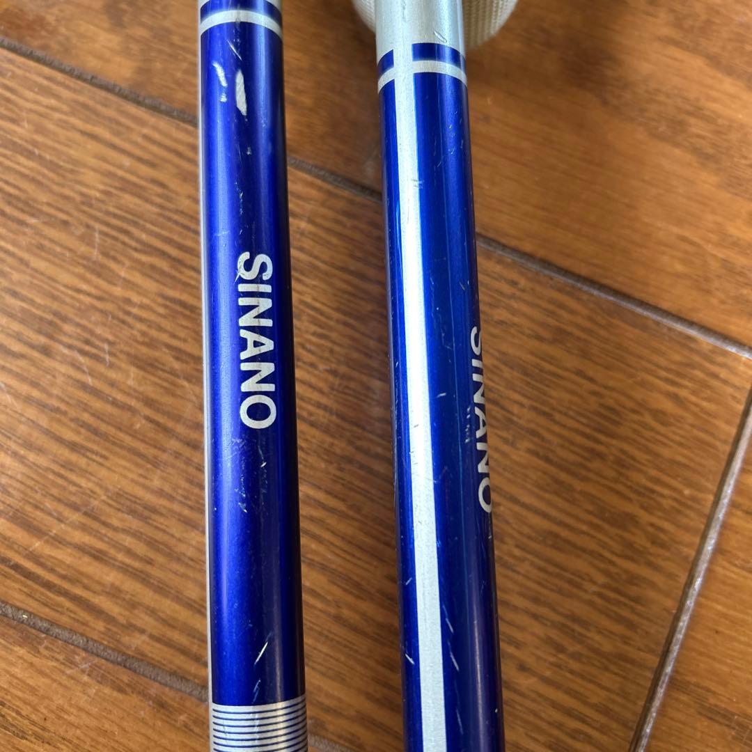 Atomicスキー 140cm 青/白 ポール付き