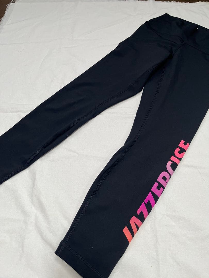 ジャザサイズ　レギンス　セット　黒　ピンクロゴJazzercise ロゴ