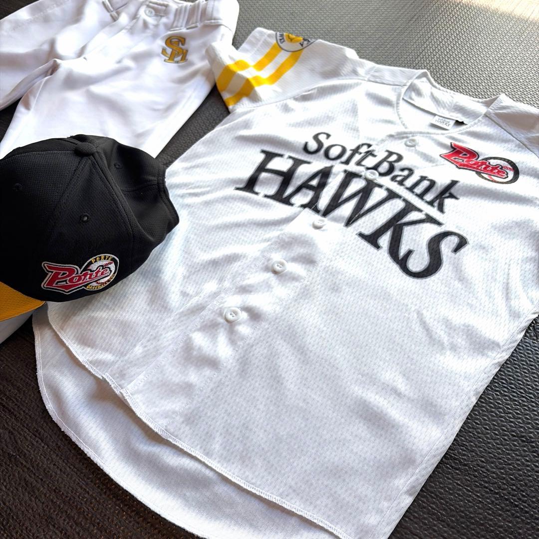 ポルテ SoftBank Hawks ユニフォーム 140 キャップセット
