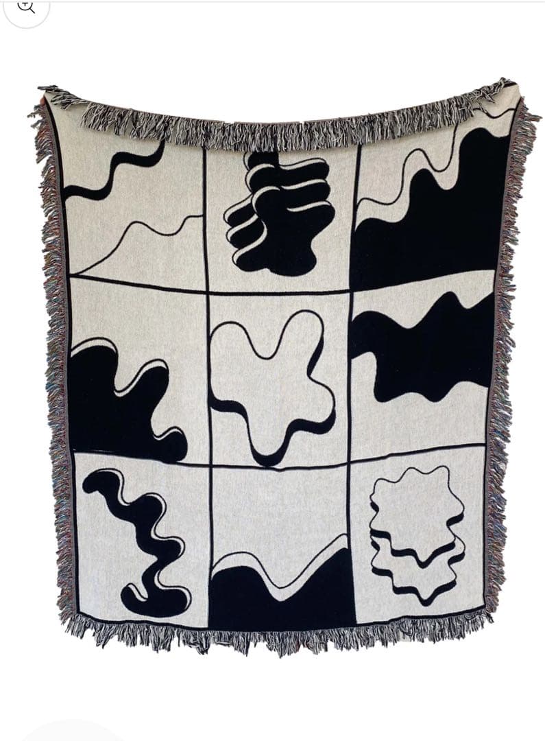 【CLR Shop】Amoeba Woven Throw Blanket