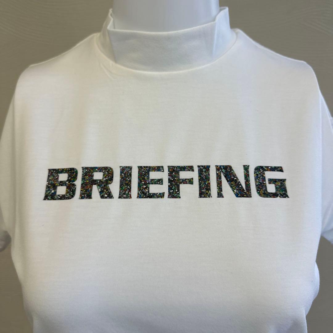 1*2様 新品　BRIEFING モックネックシャツ ホワイト レディース