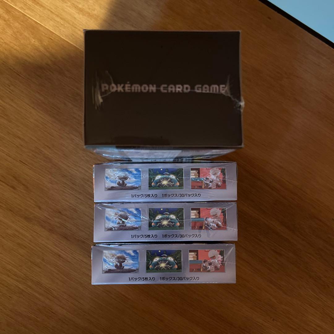 ポケセン購入分　黒煙の支配者シュリンク付３BOX 、デッキビルドセット