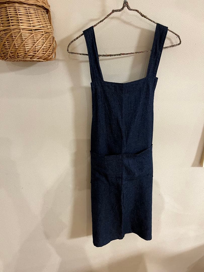 リネン　ハンドメイド　お好きなカラーで　エプロン