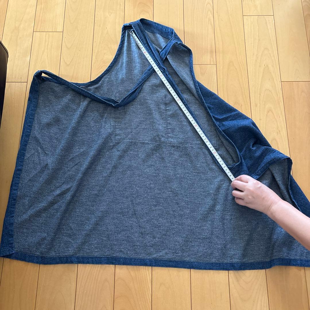 リネン　ハンドメイド　お好きなカラーで　エプロン