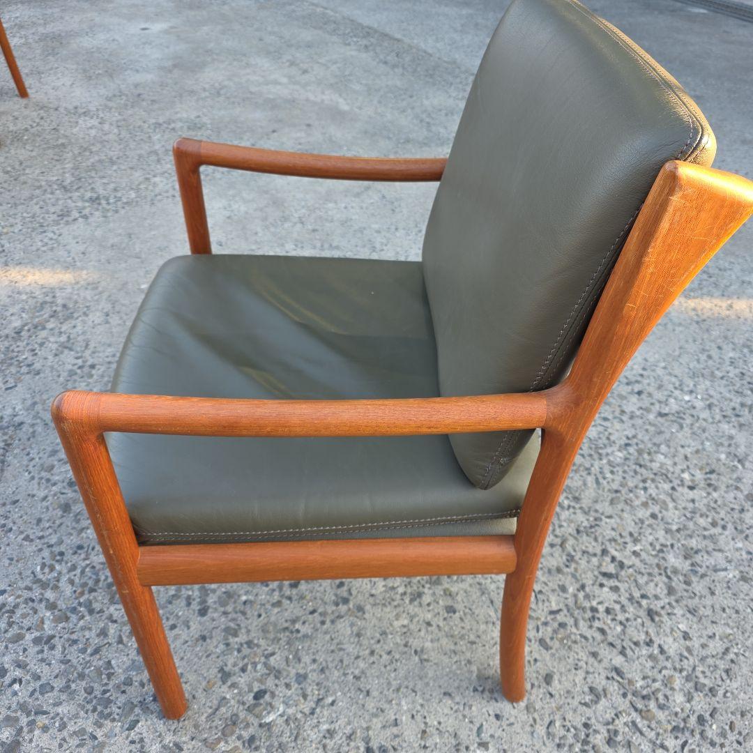 S*n様 日田工芸 ヴィンテージ チーク無垢材×本革 アームチェア ダイニング