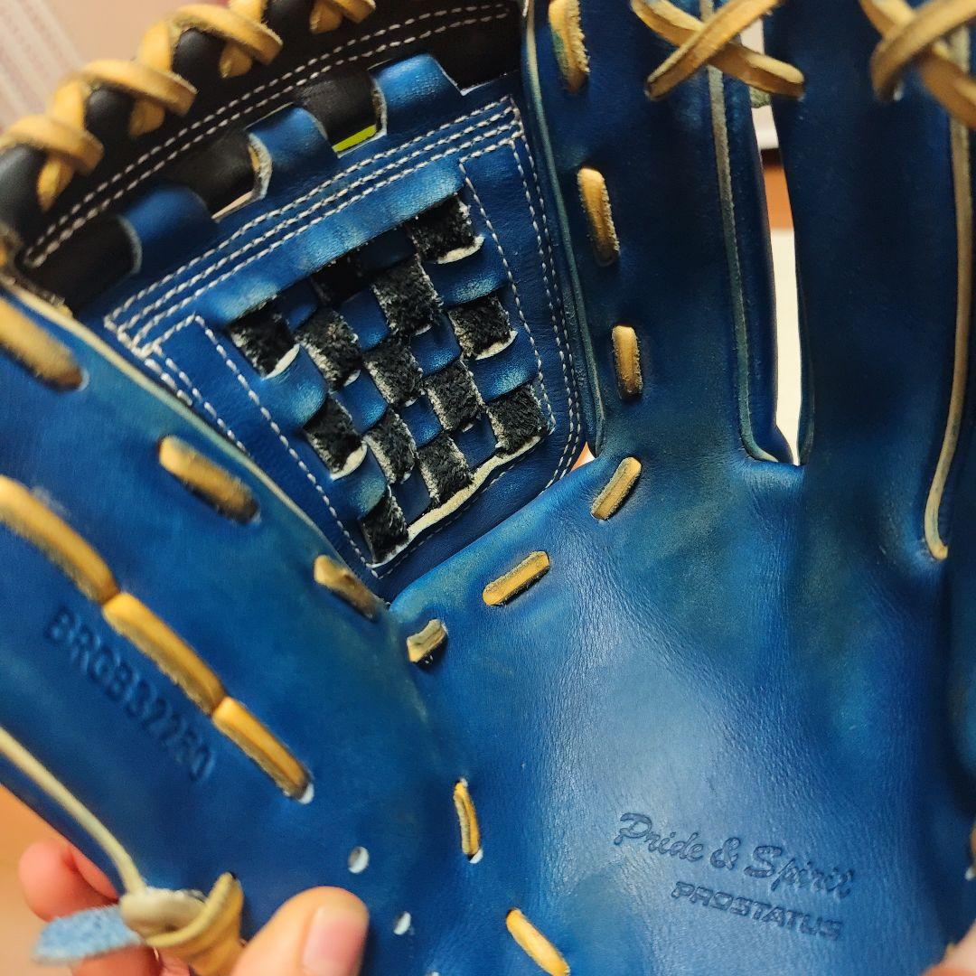 ZETT 軟式グローブ 青 プロステイタス 源田モデル