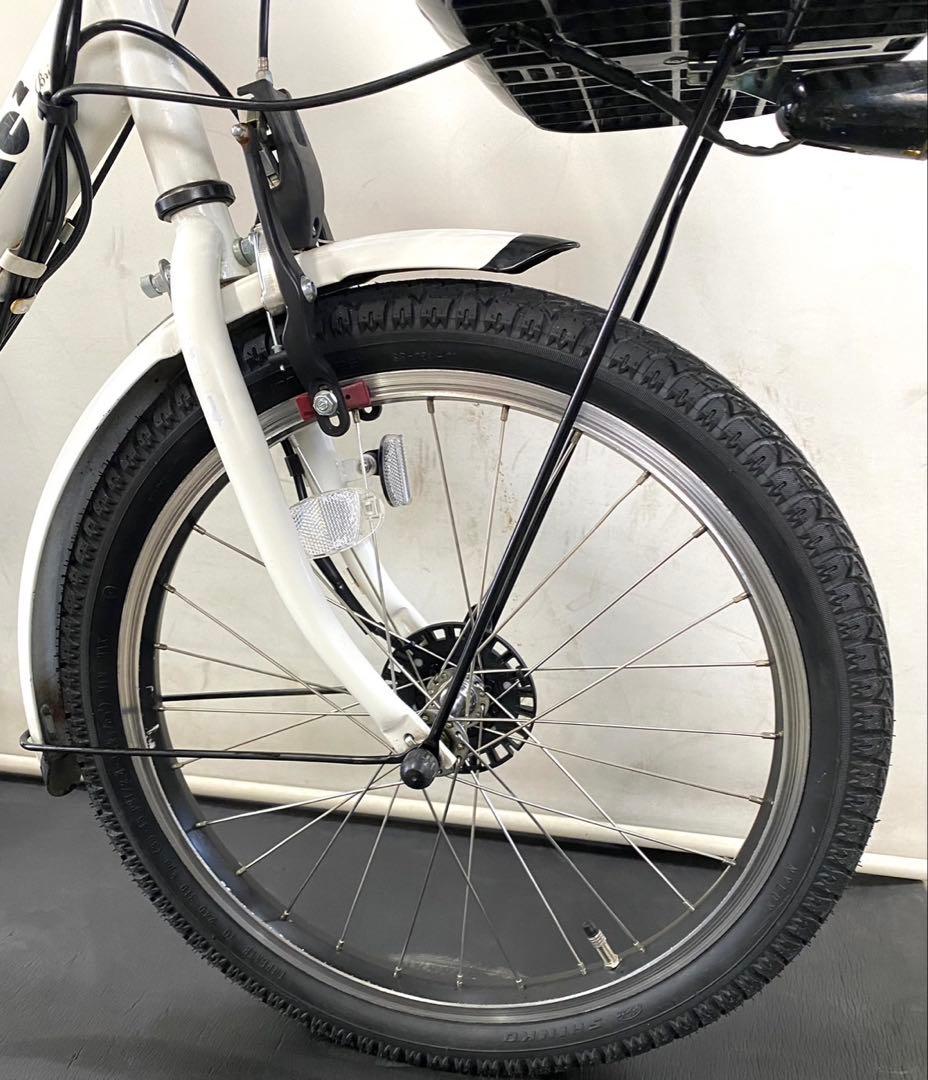 1年保証 ブリヂストン　ビッケ　20インチ　3人乗り 白色　電動アシスト自転車