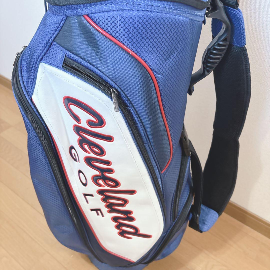 K448 Cleveland 軽量 キャディバッグ ネイビー ホワイト