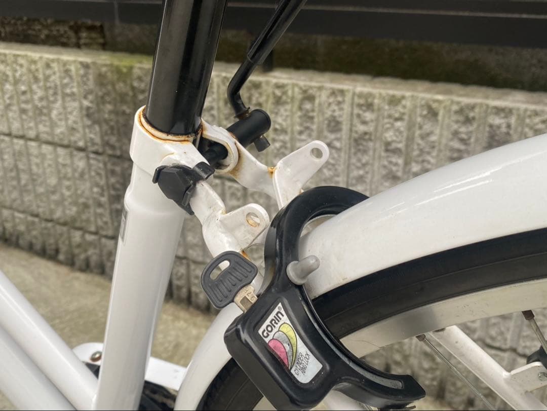 【引き取り限定】torois シティサイクル 27インチ 自転車 ママチャリ 白