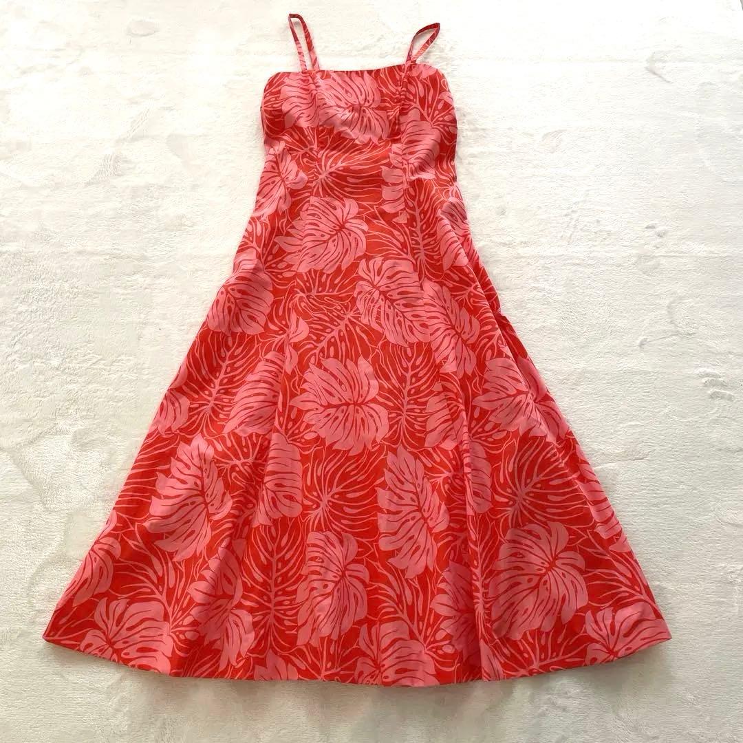 CC Fashions Hawaii製　ハワイアンドレス　サイズ7-8 オレンジ