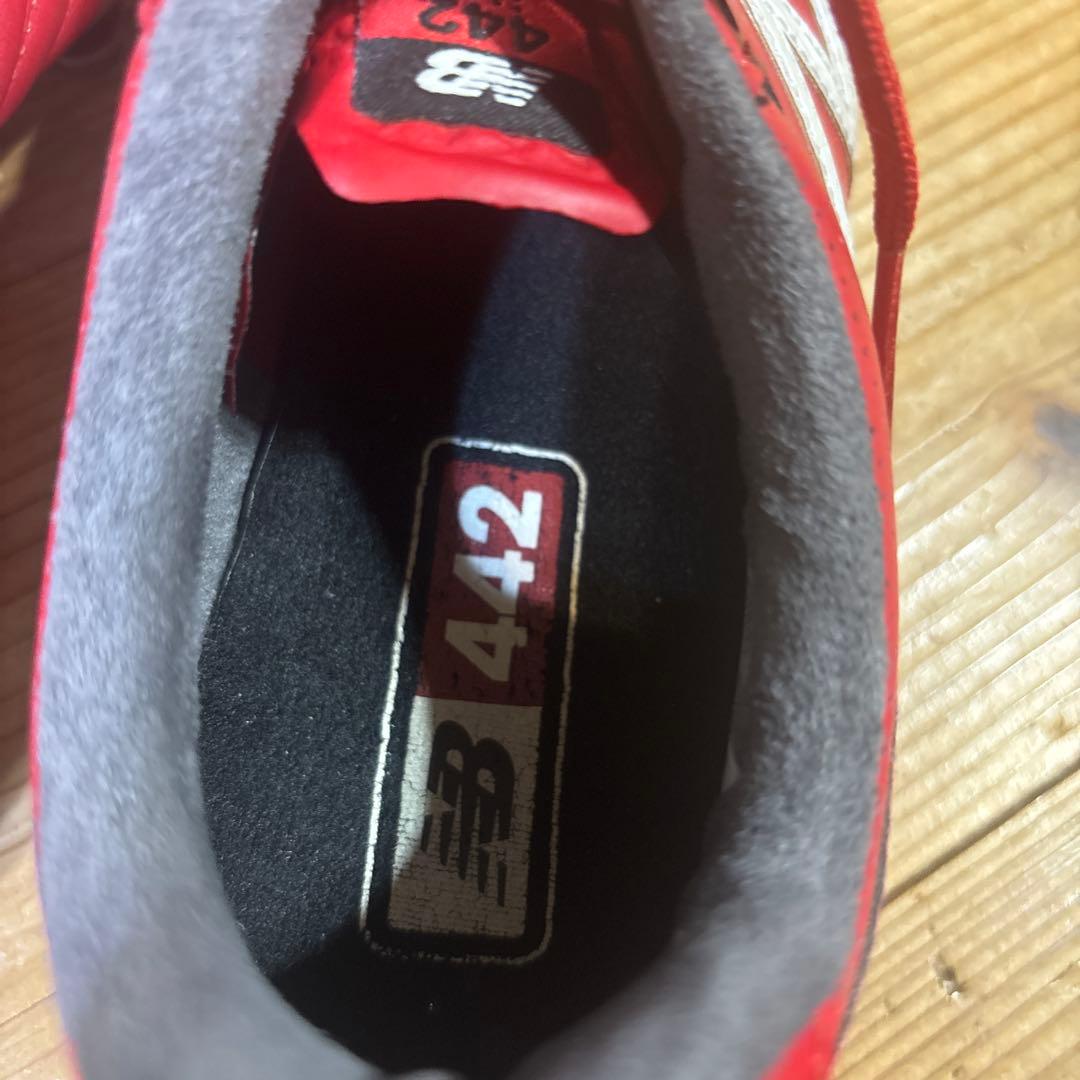 New Balance 442サッカーシューズ レッド 26.0