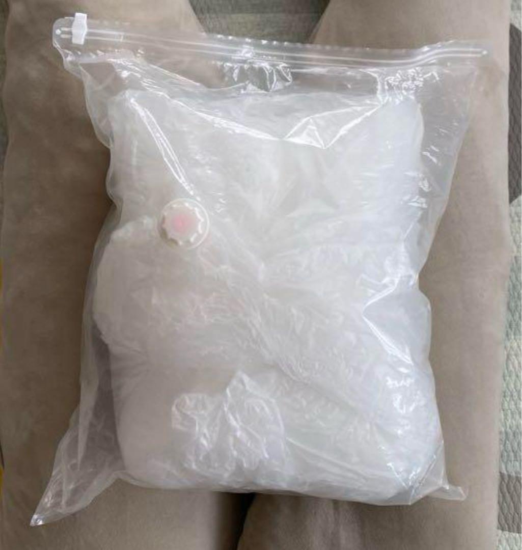【美品】HUGMOTTI ハグモッチ 抱き枕 コットングレージュ 補充綿付き