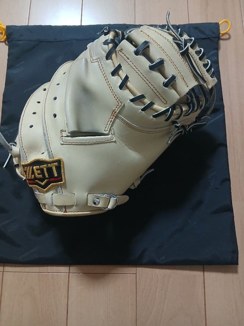 ZETT プロステイタス　軟式キャッチャーミット　キャメル　グラブ袋付き
