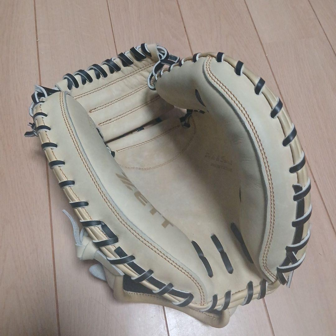 ZETT プロステイタス　軟式キャッチャーミット　キャメル　グラブ袋付き