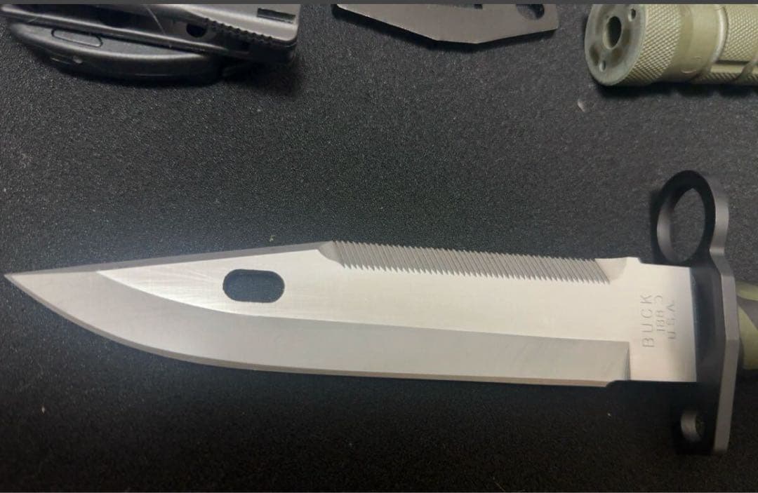 実物　BUCK188 セラコートカスタムナイフ m9 フロビス　サバイバルナイフ