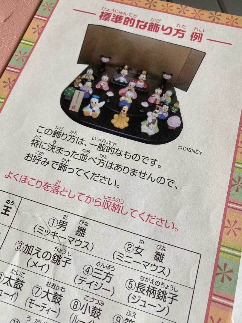ディズニーリゾート　ひな人形　セット　ディズニー　雛人形　レア