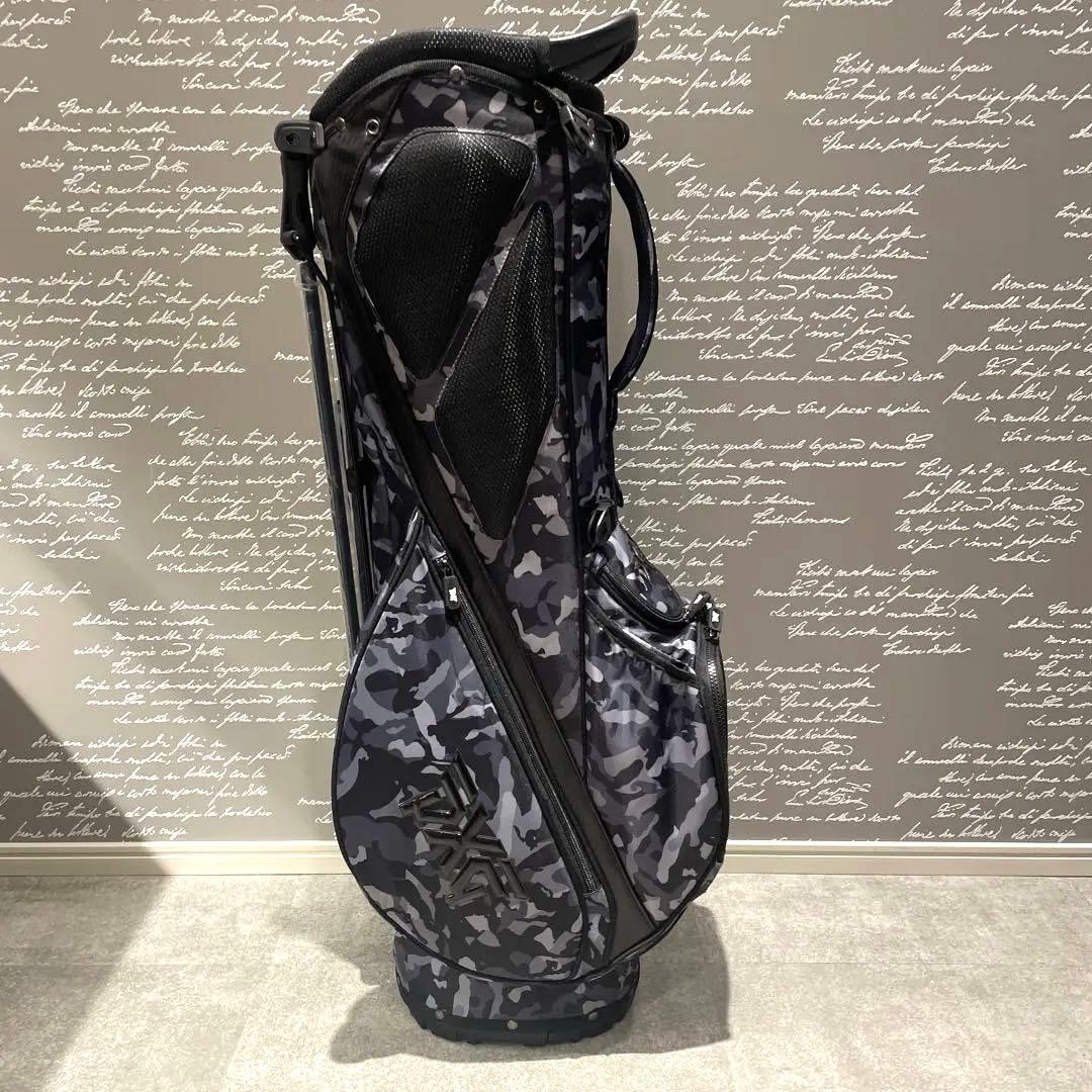 【良品】　PXGキャディバック 迷彩柄 スタンド機能 超軽量