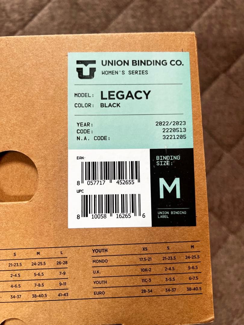 Union Legacy ユニオン　バインディング　Mサイズ