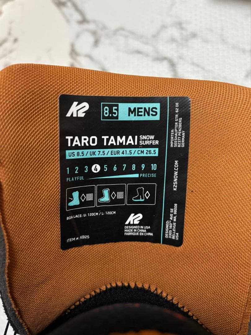K2 Taro Tamai surfer 新品未使用最新モデル 26.5
