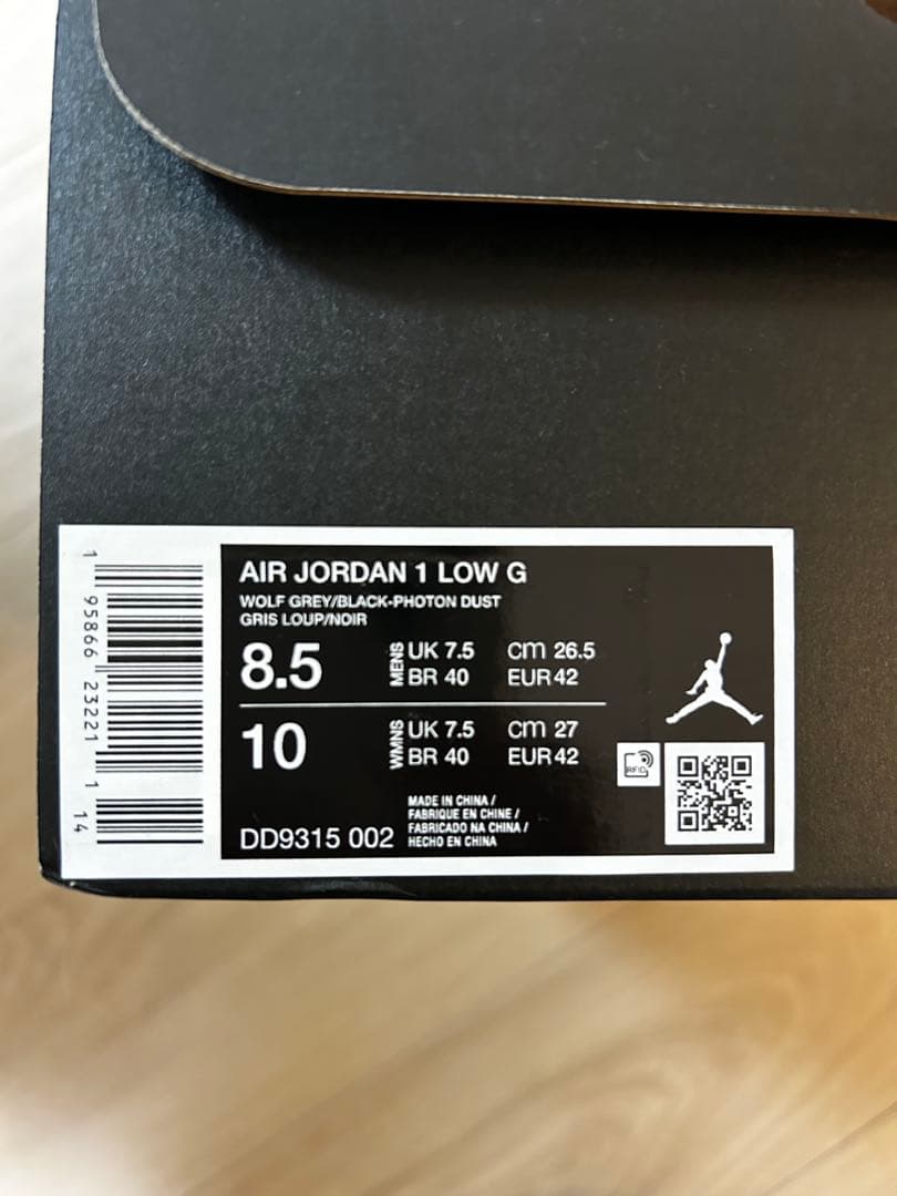 シューズ(男性用) AIR JORDAN 1 LOW GOLF WOLF GREY 26.5cm