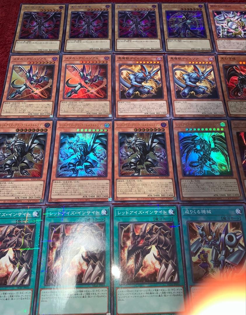 遊戯王　本格構築メタル化真紅眼デッキ40枚＋E X15枚＋α