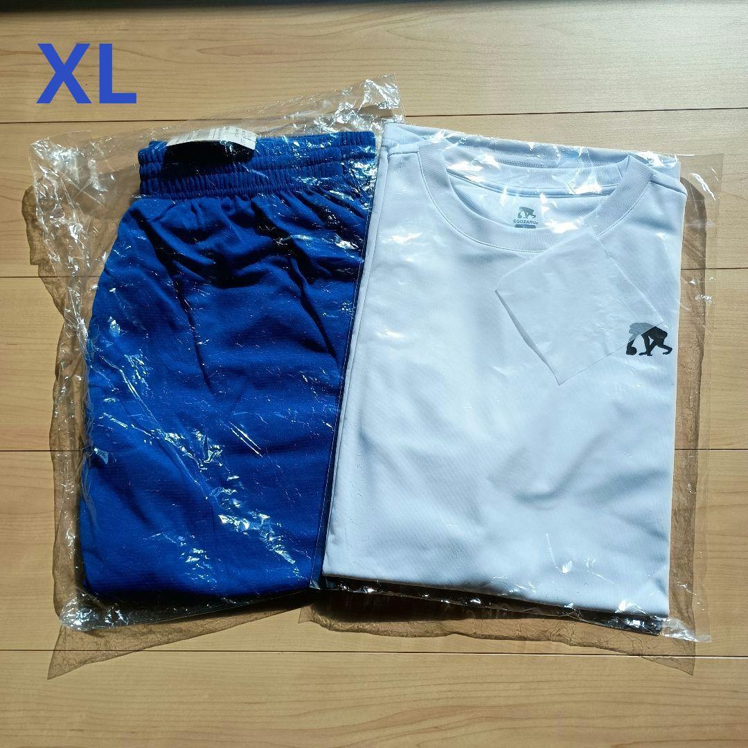 【新品未開封品】エゴザル　バスパン　Tシャツ 白　青　XL