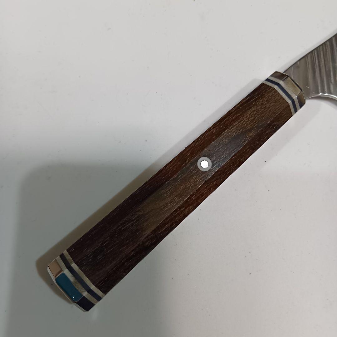 鬼反り切付型 V金10号 9層クラッド鋼 ペティナイフ 17cm 黒檀八角柄
