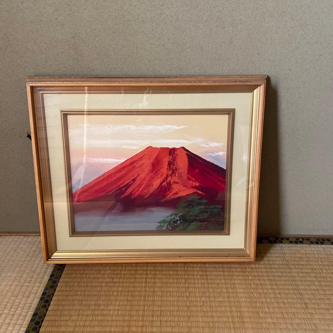 富士山 油彩画
