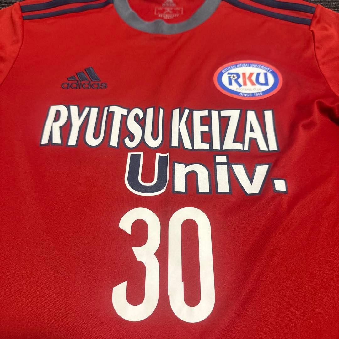 流通経済大学サッカー部 トレーニングウェア 赤 長袖