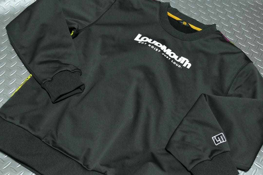 ★秋冬★ラウドマウスゴルフ★裏フリース撥水スウェット★L★コミカルブロット