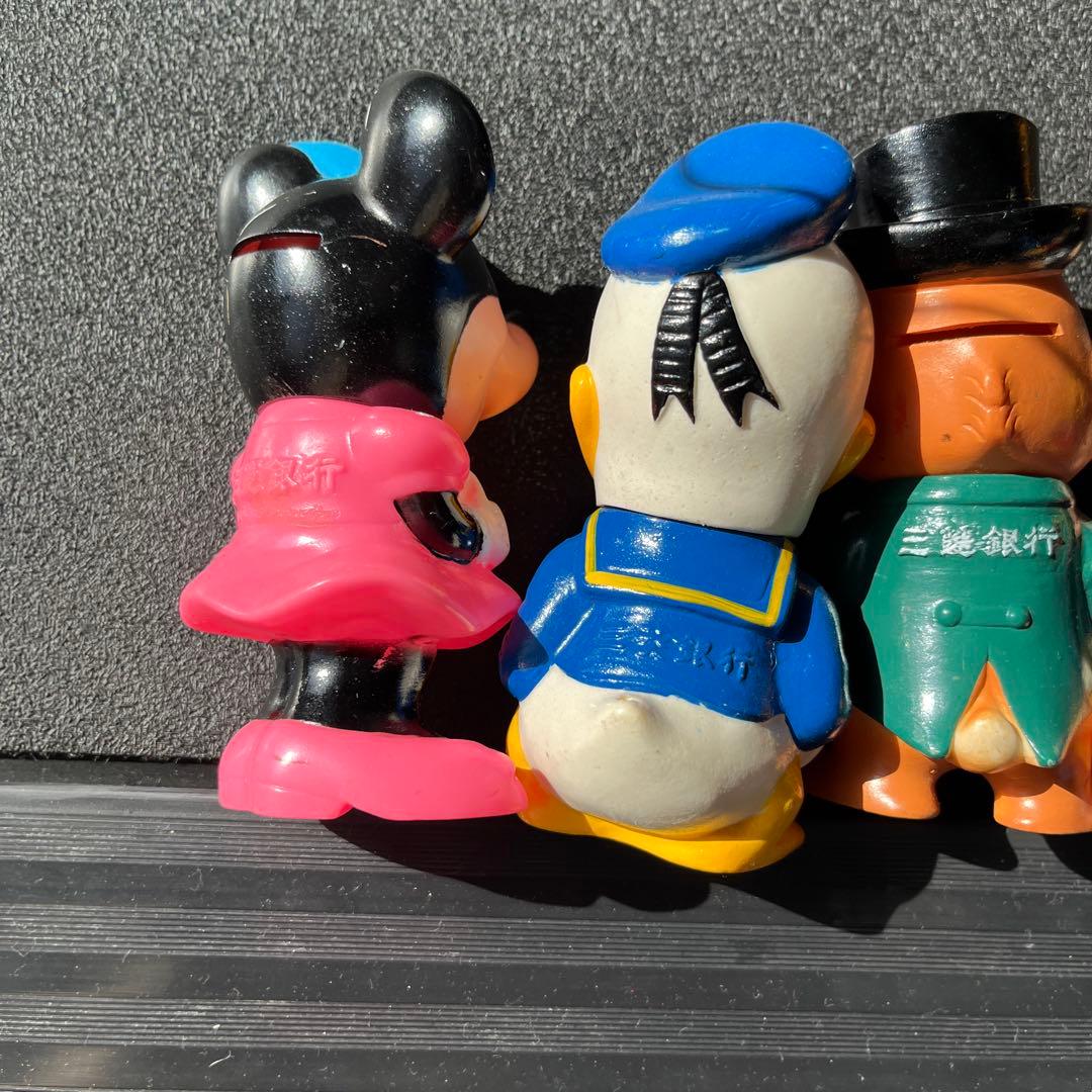 三菱銀行　ディズニーソフビ貯金箱レア